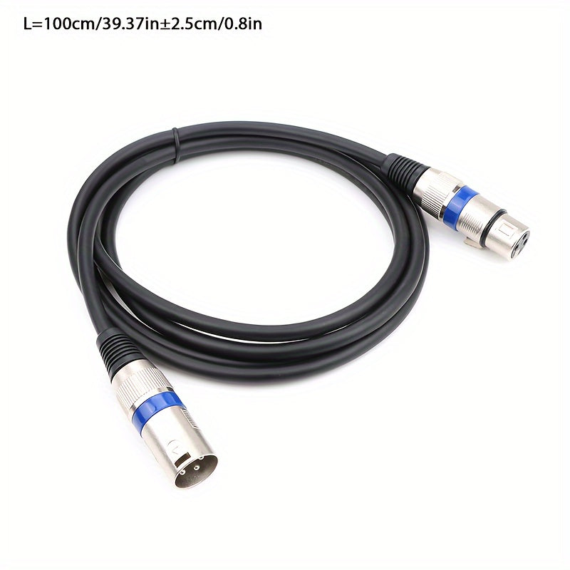 Cable de micrófono XLR macho a hembra de alta calidad I-ZCLIVE – Cable de audio balanceado de 3 pines para KTV, sistemas de sonido, preamplificadores y estaciones de radio, diseño plano duradero con conectores metálicos