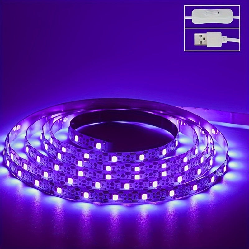 Tira de Luz Negra LED Flexible Alimentada por USB de 19.99 metros - Brillo Neón Vibrante para Fiestas, Vacaciones y Decoración del Hogar, Ideal para Navidad, Halloween, Cumpleaños, Gabinetes de Vidrio y Más, Decoraciones de Fiesta | Iluminación Creativa