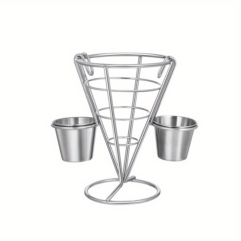 3pcs Cesta de Comida Creativa Americana para Papas Fritas de Restaurante, Cesta de Mini Snacks de Pollo Frito de Hierro Forjado para Restaurante Occidental