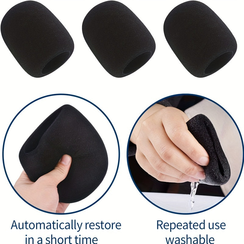 5pcs ¡Eleva tu Rendimiento con nuestras Fundas de Espuma para Micrófono Duraderas – Lavables, Bloqueo de Ruido para Karaoke y DJ, Compatibles con Conectores XLR!