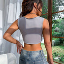 Crop Top Con Dees Agujereados