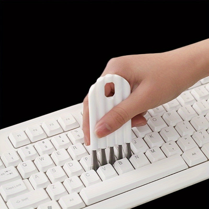 1 juego de limpieza de computadora multifuncional: limpiador de teclado con cepillo suave, eliminador de polvo de esquinas y limpiador de teclas - Diseño compacto para espacios de trabajo en la oficina y en casa, suministros de limpieza de computadora