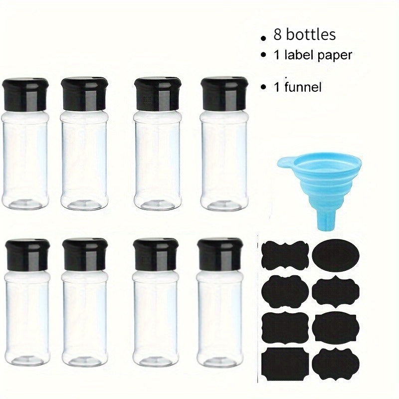 8/16 frascos para especias, botes para condimentos de barbacoa, saleros y pimenteros, dispensador de condimentos, accesorios de cocina