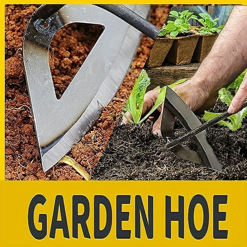 1 pala hueca de acero endurecido de alta calidad - Rascador de malezas portátil, mantenimiento de jardinería eficiente, duradero y resistente a la oxidación, adecuado para jardines de verduras y casas de campo.
