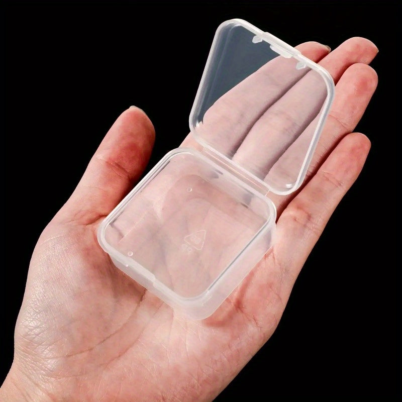 6 Piezas de Cajas Transparentes para Joyería con Tapas de Presión, Interior Forrado en Tela y Cubierta Clara - Organizador Moderno Mini para Aretes, Adornos, Decoración del Hogar, Contenedor Minimalista, Cierre Seguro, Ideal para Pequeños Negocios