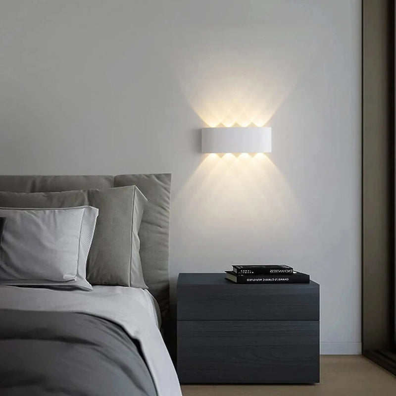 Aplique de pared LED moderno PIBAOGU, 10W, 85-265V, luz ambiental cálida con regulación de intensidad, ideal para dormitorio, sala de estar u oficina, aplique moderno para pared, luz regulable, apliques para sala