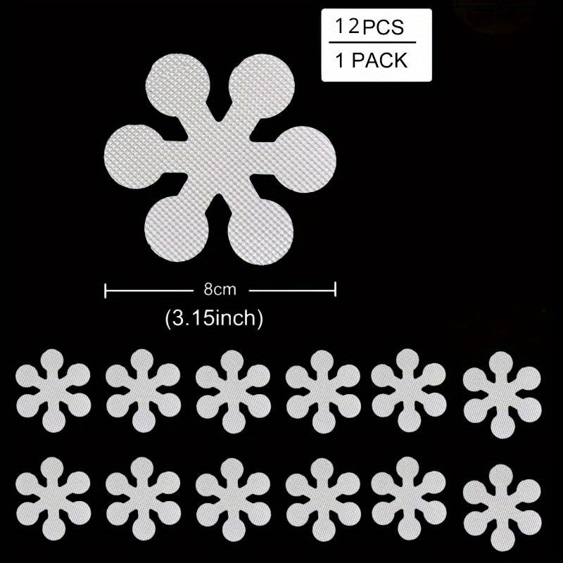 12 calcomanías antideslizantes para bañera con forma de flor, elegantes pegatinas de seguridad para el baño, fácil instalación, pegatinas adhesivas