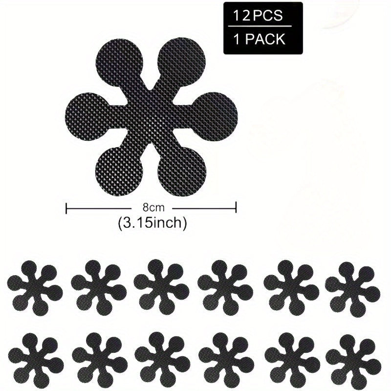 12 calcomanías antideslizantes para bañera con forma de flor, elegantes pegatinas de seguridad para el baño, fácil instalación, pegatinas adhesivas