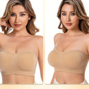 1 pieza Sujetador de pecho sin tirantes para mujer, atractivo sujetador trasero sin alambre para damas, estilo europeo y americano