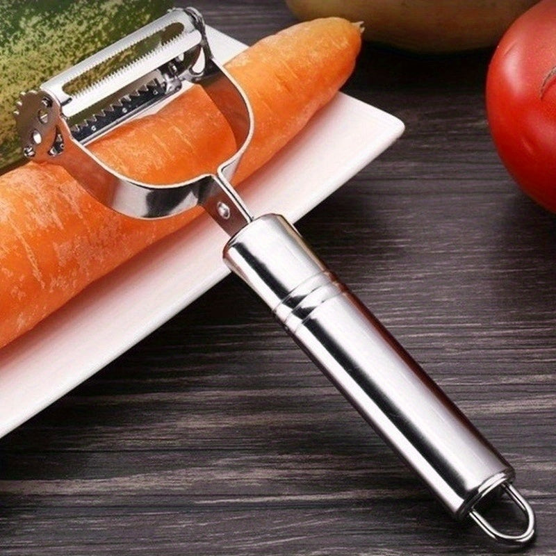 1 Pieza, Pelador De Verduras De Acero Inoxidable, Afilado, Duradero Utensilio De Cocina Para Pelar Sin Esfuerzo Patatas, Zanahorias, Pepinos Y Más, Seguro Para Alimentos, Ideal Para Hogar, Restaurantes Y Hoteles