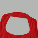 EZwear Top casual de verano sin mangas con cuello halter y diseno impreso de calavera roja