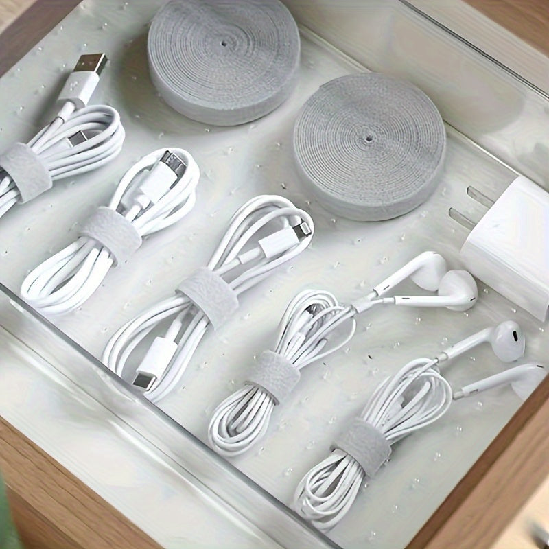 1 Rollo, Cinta De Sujeción Versátil De 1 m Para La Gestión De Cables, Envoltorio Organizador De Cables De Fácil Uso Para Ordenador, Cables De Tv Y Organización Del Hogar/Oficina, Material Duradero