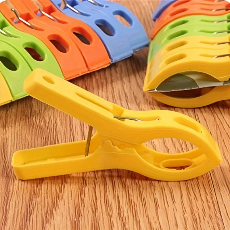 Otro Lavado, Secado y Planchado 8pcs Pinzas Grandes de Plástico para Ropa, Clips para Perchas, Clip para Toallas de Playa a Prueba de Viento, Pinzas para Ropa, Abrazadera de Resorte Potente, Almacenamiento y Organización de Ropa Sucia