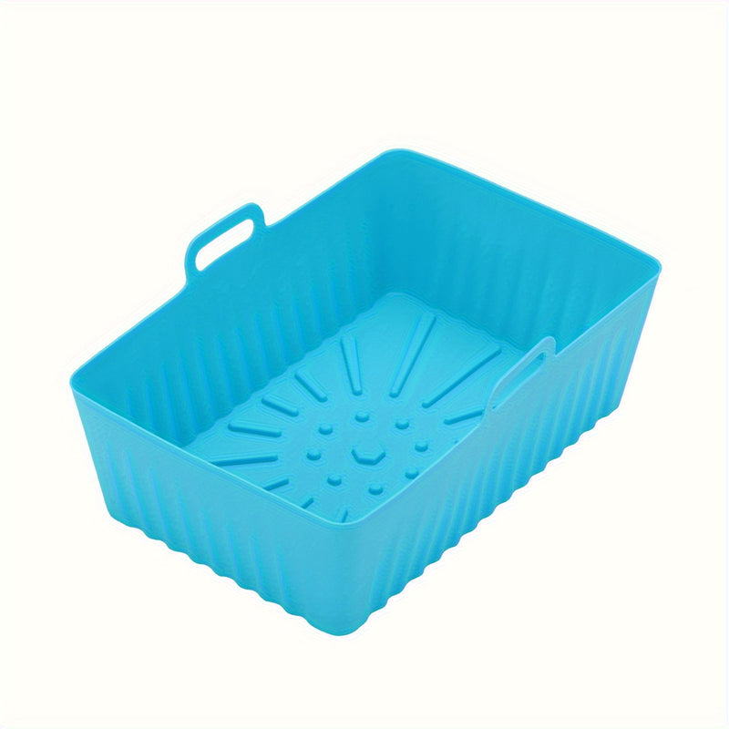 1 pieza de Forros de Silicona para Freidora de Aire Reutilizables y Antiadherentes para Cocinar, Freír, Asar - Accesorios Resistentes al Calor de Fácil Limpieza
