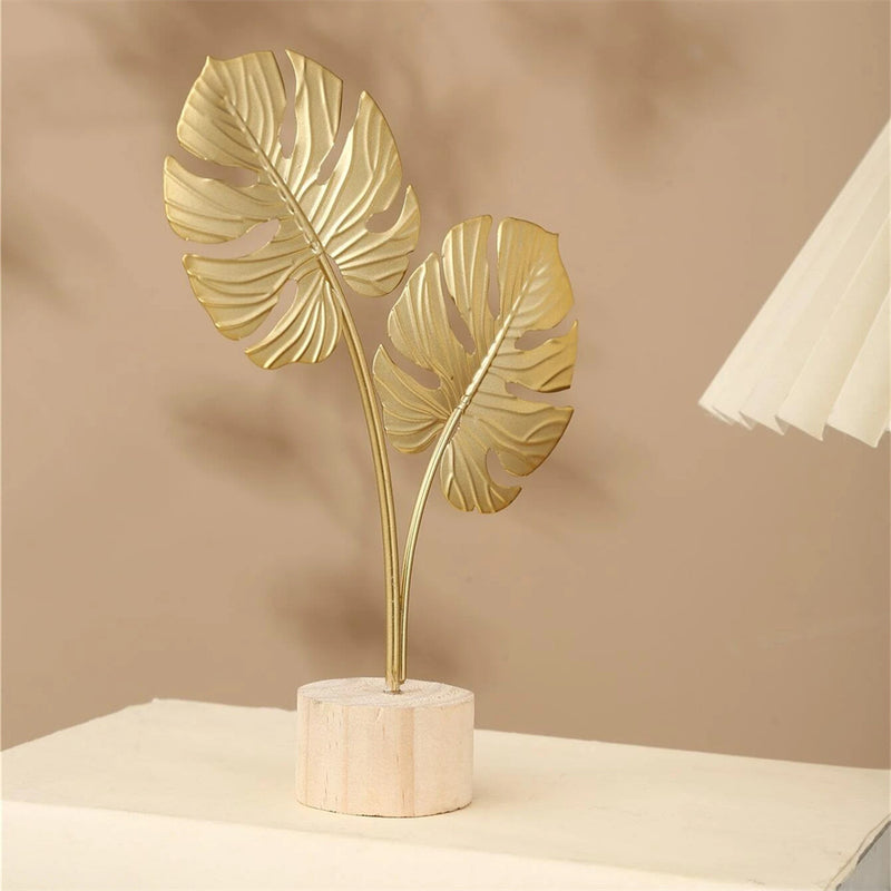 Elegante Decoración de Arte de Hoja de Árbol de Metal - Perfecta para Sala de Estar, Dormitorio y Oficina en Casa