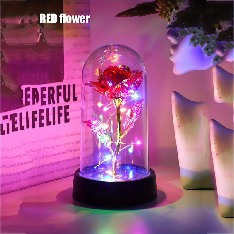 Lámpara Romántica de Rosa GANXIN con 3 Pilas AG10 - Perfecta para Decoración Interior, Regalo para Parejas y Día de San Valentín