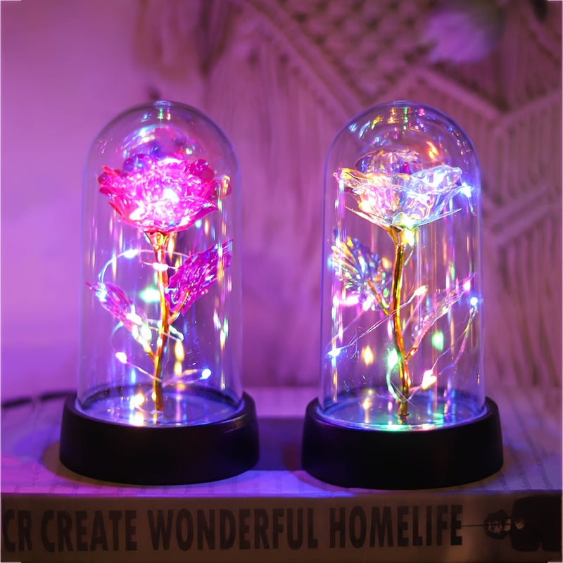 Lámpara Romántica de Rosa GANXIN con 3 Pilas AG10 - Perfecta para Decoración Interior, Regalo para Parejas y Día de San Valentín