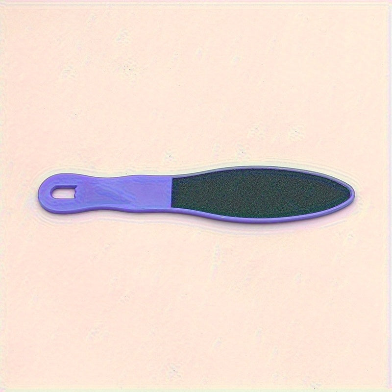 Lima de pies para pedicura de doble cara - Removedor de callos con mango de plástico ergonómico para piel seca - Raspador de pies manual y herramienta exfoliante - Accesorio de baño no eléctrico