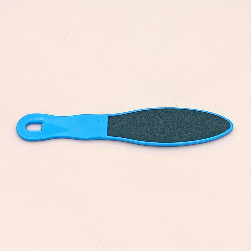 Lima de pies para pedicura de doble cara - Removedor de callos con mango de plástico ergonómico para piel seca - Raspador de pies manual y herramienta exfoliante - Accesorio de baño no eléctrico