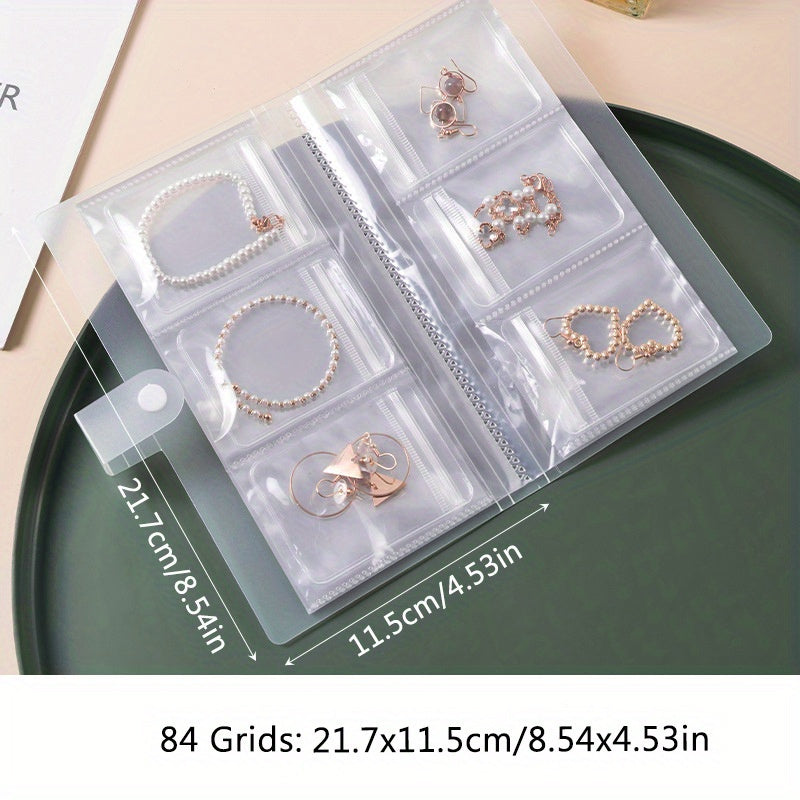 Libro de Almacenamiento de Joyería en Capas, Bolsa Organizadora de PVC para Joyas, Estuche Multifuncional con Gran Capacidad Transparente para Pendientes y Anillos, Soporte Antioxidante para Collares, Cajas de Joyería