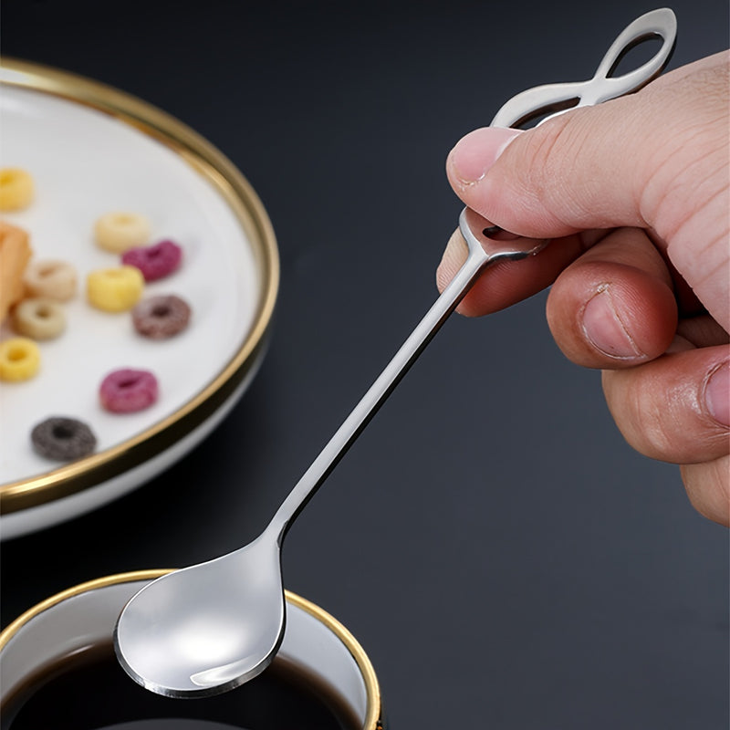 Cuchara Elegante de Acero Inoxidable para Café y Postres con Diseño Creativo de Nota Musical - Ideal para Hogar, Oficina, Residencias Universitarias y Cafeterías - Accesorio de Cubertería Duradero, Accesorios para Bar de Café