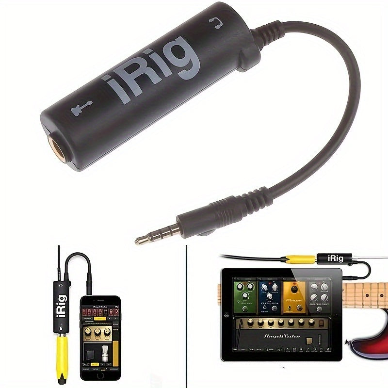 Interfaz de guitarra I-Rig, convertidor de reemplazo para teléfono, interfaz de audio para guitarra, afinador de guitarra, línea de guitarra, accesorios para guitarra I-Rig