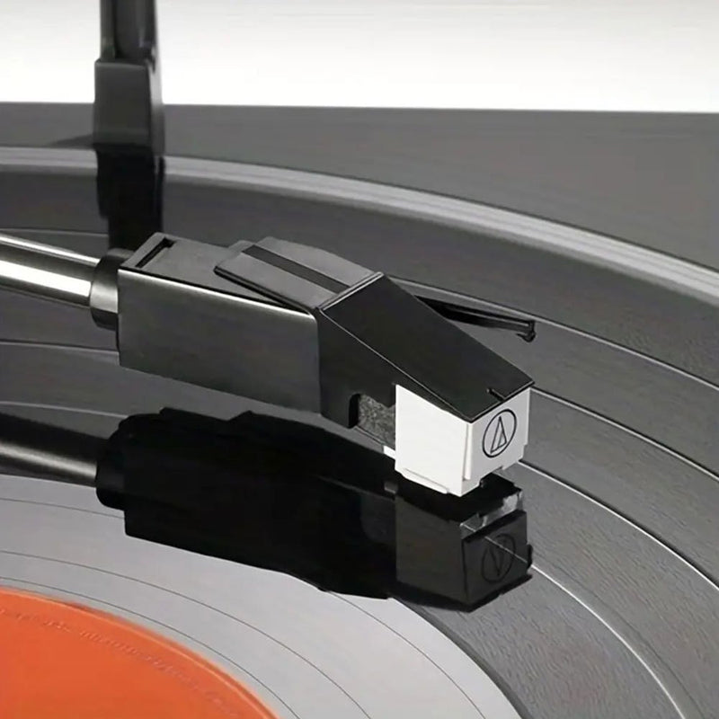 Cartucho LP de Alta Fidelidad con Doble Imán Móvil - Elíptico, Blanco y Negro, Compatible con el Tocadiscos AT3600L, Cuenta con Estilete de Diamante y Caballete de Fibra de Carbono para una Calidad de Sonido Mejorada