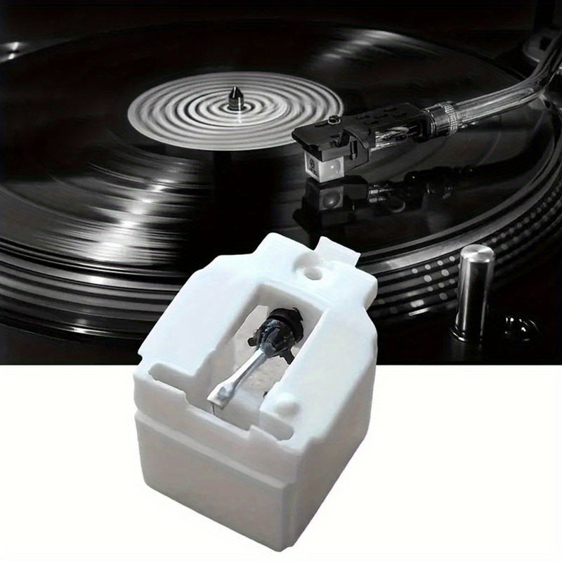Cartucho LP de Alta Fidelidad con Doble Imán Móvil - Elíptico, Blanco y Negro, Compatible con el Tocadiscos AT3600L, Cuenta con Estilete de Diamante y Caballete de Fibra de Carbono para una Calidad de Sonido Mejorada