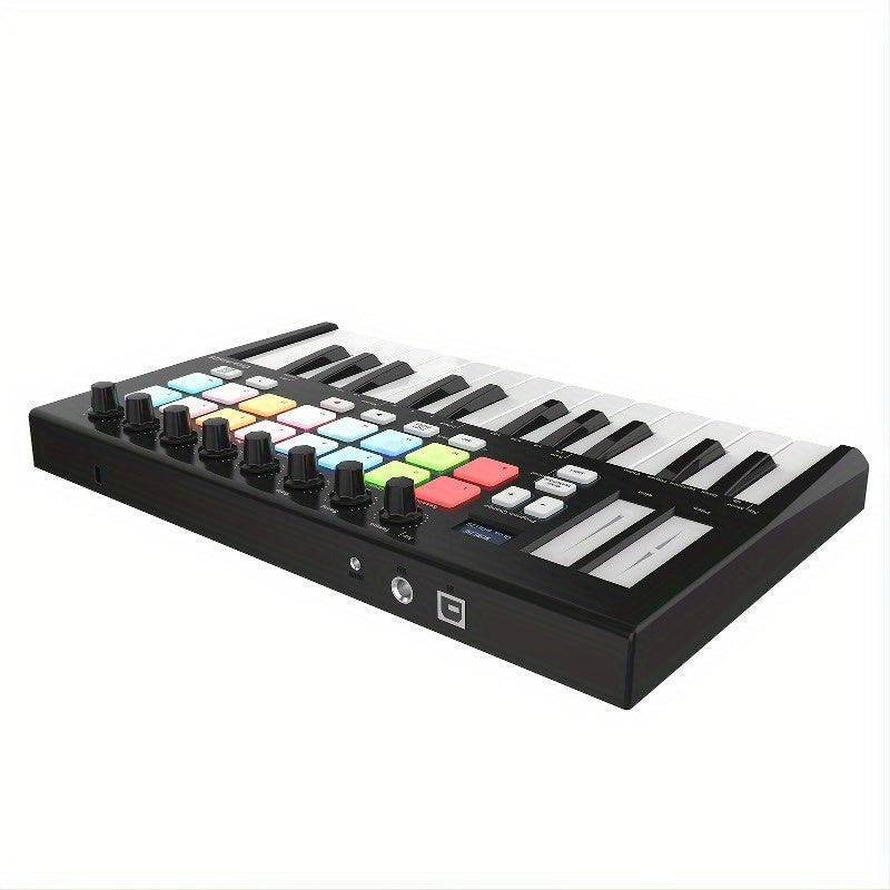Orca Mini25 Teclado Controlador MIDI USB de 25 Teclas Controlador MIDI USB Con 16 Pads Desencadenantes RGB Retroiluminados Con Retroiluminación RGB