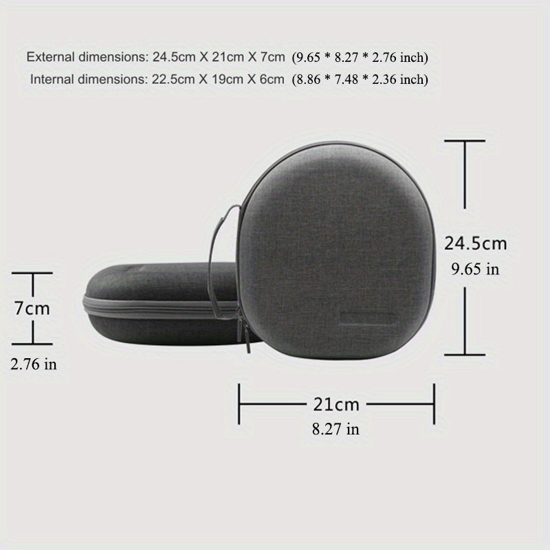 Estuche rígido para auriculares para Audio-Technica ATH-M50X / M40X / M70X: Estuche rígido de almacenamiento EVA Bolsa de transporte Funda de viaje Estuche para Sony CH720N, Razer Barracuda X / Opus X, Edifier W820NB y más otros auriculares - Hecho de na