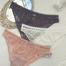 NEW 3 piezas Tanga de encaje con estampado de leopardo y cintura baja para mujeres