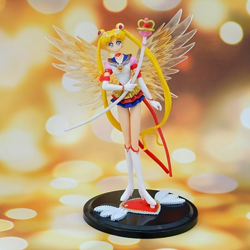 1pc Figura de acción de ángel de anime PVC - Decoración versátil para interior y exterior, sin electricidad, ideal para el hogar y el coche, ornamenta duradera para coleccionar, idea de regalo perfecta