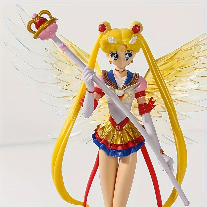 1pc Figura de acción de ángel de anime PVC - Decoración versátil para interior y exterior, sin electricidad, ideal para el hogar y el coche, ornamenta duradera para coleccionar, idea de regalo perfecta