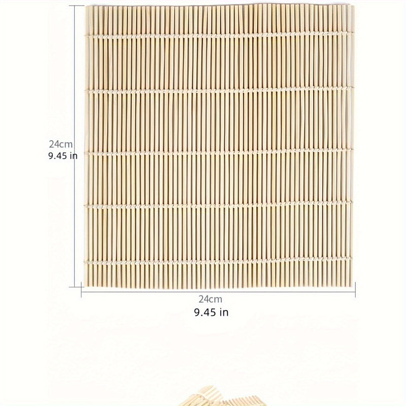 Estera de bambú para sushi: Material apto para alimentos, duradera para uso en casa o restaurante, ideal para preparar sushi delicioso