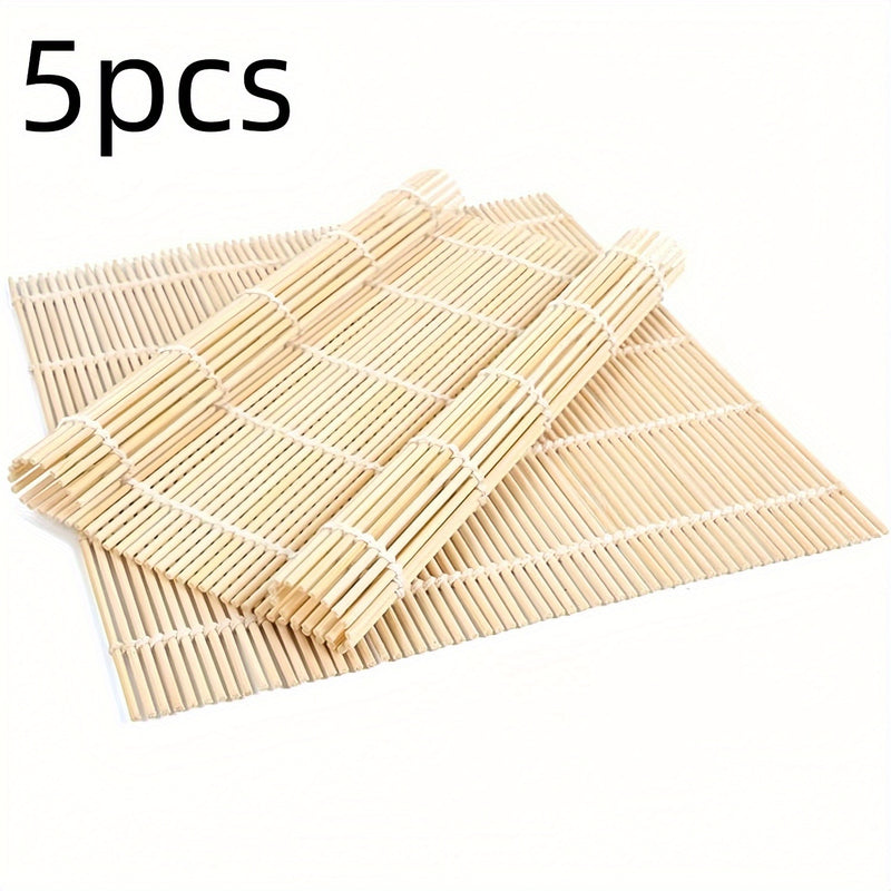 Estera de bambú para sushi: Material apto para alimentos, duradera para uso en casa o restaurante, ideal para preparar sushi delicioso