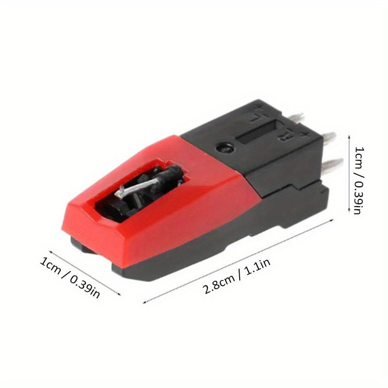 Cartucho de plato giradiscos piezomagnético, no cargado, negro, otro material de plástico, con estilus de cantilever de rubí para actualización y reemplazo de tocadiscos