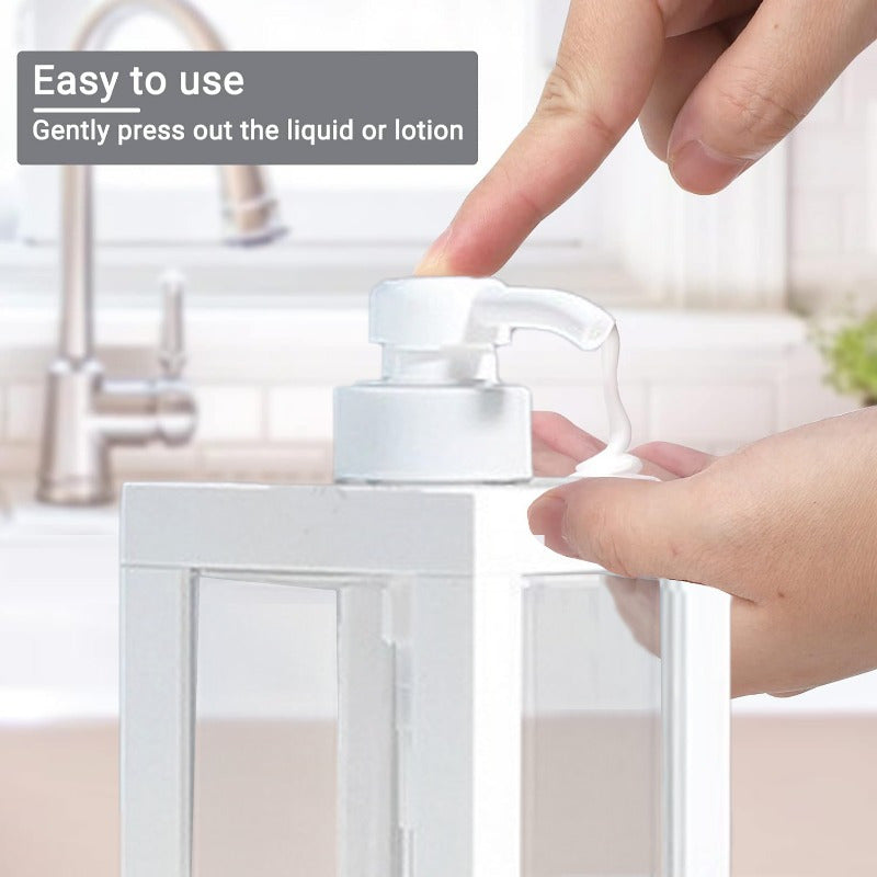 2-Pack Botellas de jabón recargables de plástico rectangular, gran capacidad, sin fragancia, solo para lavado de manos - Ideal para jabón líquido y loción
