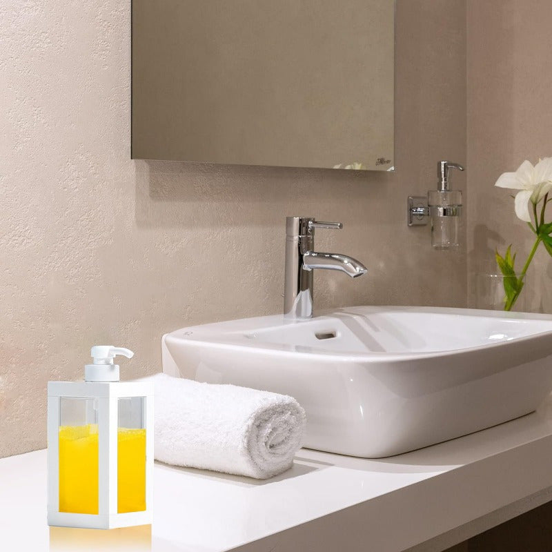 2-Pack Botellas de jabón recargables de plástico rectangular, gran capacidad, sin fragancia, solo para lavado de manos - Ideal para jabón líquido y loción