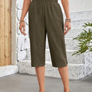 EMERY ROSE Pantalones casuales de longitud 7/8 con unicolor para mujer de vacaciones