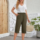 EMERY ROSE Pantalones casuales de longitud 7/8 con unicolor para mujer de vacaciones