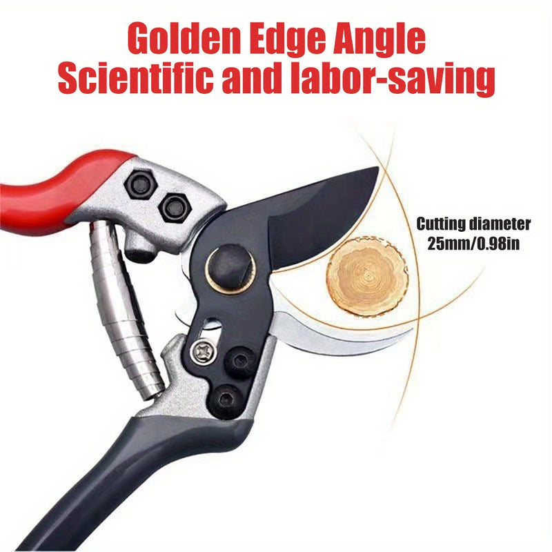 Sierra de Jardinería Manual SK5 de Alta Resistencia - Diseño Ergonómico Ligero con Mango de Aluminio Espacial, Agarres Antideslizantes Rojos y Negros para Podar Árboles y Flores