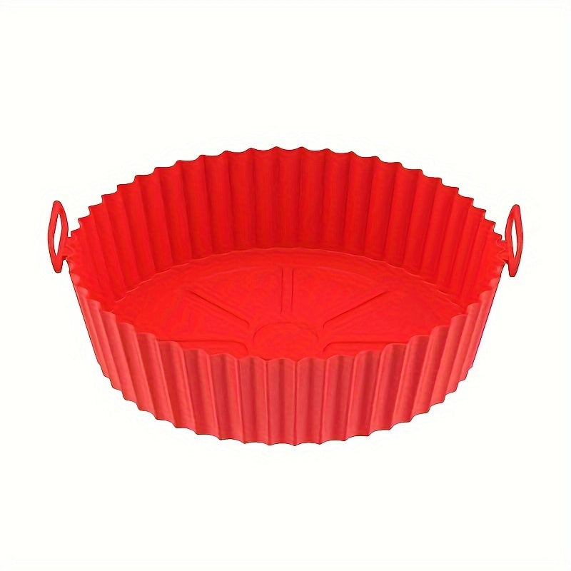 Forros de silicona para freidora de aire, 1 pieza - Reutilizable, antiadherente, fácil de limpiar, resistente al calor hasta 450°F, insertos de olla multiusos para freír, hornear, asar - Accesorio de cocina duradero para una cocción más saludable