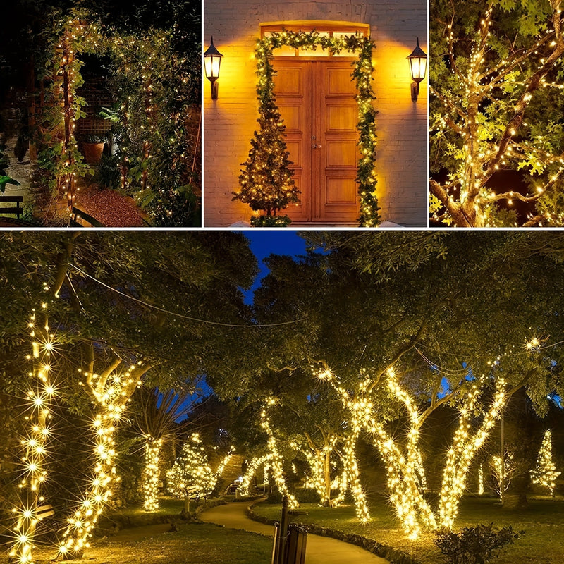 Luces de cadena impermeables con energía solar, aptas para jardines, patios, fiestas, patios, ventanas y decoraciones de Pascua.