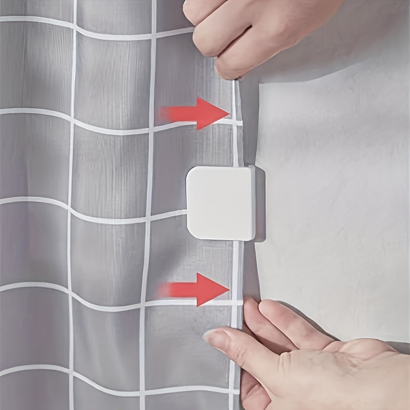 2/4pcs Clips de ducha anti-salpicaduras - Instalación fácil, control de cortina, mantiene el baño seco y limpio