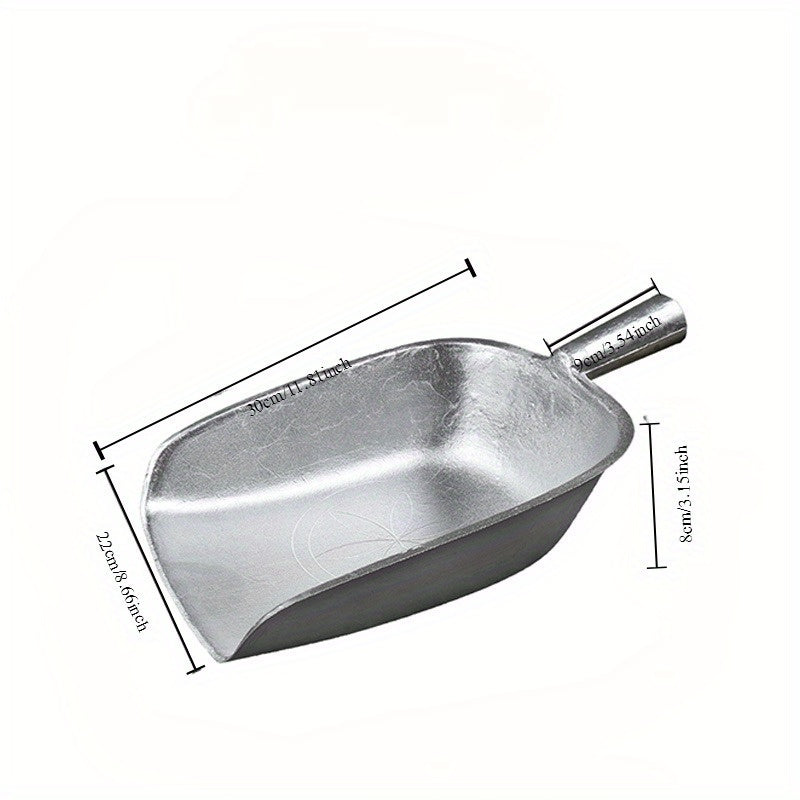 Pala de Aluminio de Alta Resistencia - Diseño Multipropósito y Engrosado para el Manejo Eficiente de Granos y Alimentos, Ideal para Uso Doméstico