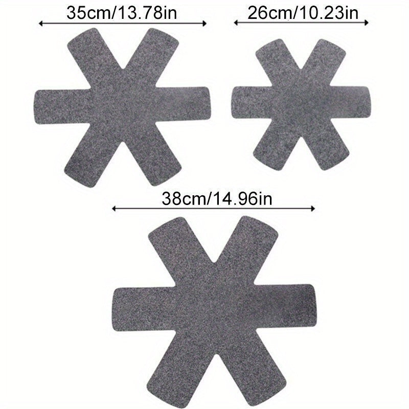 12-Pack FeltGuard Antiadherentes Resistentes a los Arañazos Almohadillas de Fieltro de Poliestireno para Ollas y Sartenes, Accesorios de Protección para Utensilios de Cocina