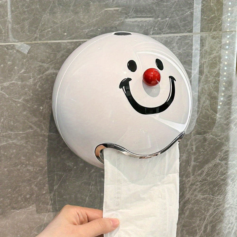 Contenedor Creativo para Papel Higiénico Montado en la Pared, Cubierta de Plástico Conveniente y Decorativa con Ojos, Soporte para Rollo de Papel Higiénico Suministros de Baño