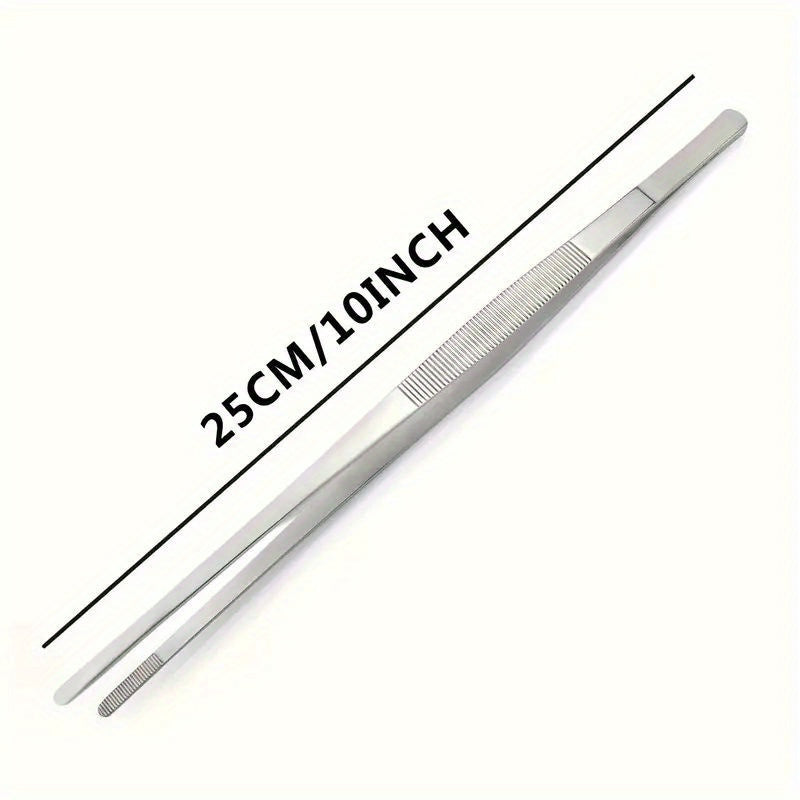 Juego de 2 Pinzas de Cocina de Acero Inoxidable Premium - Duraderas, Ergonómicas para Barbacoa y Cocina, Pinzas Precisas para Manipular Alimentos - Ideales para Asar, Cocinar y Preparar Comidas