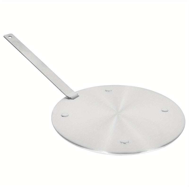 Placa de conversión de inducción de 20 cm - Difusor de calor de acero inoxidable con mango para estufa de gas, herramienta de cocina de ahorro de energía para una distribución uniforme del calor, compatible con utensilios de cocina no inductivos