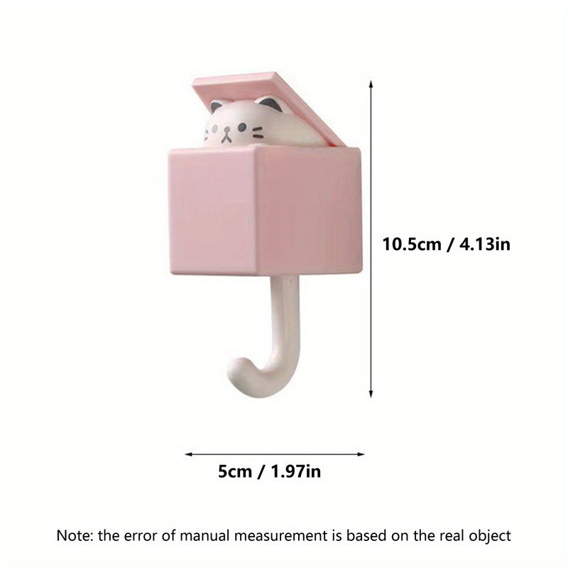 Lindo gancho de gatito: Adorable gancho con un diseño de gato caprichoso, perfecto para la decoración de tu hogar - No requiere energía.